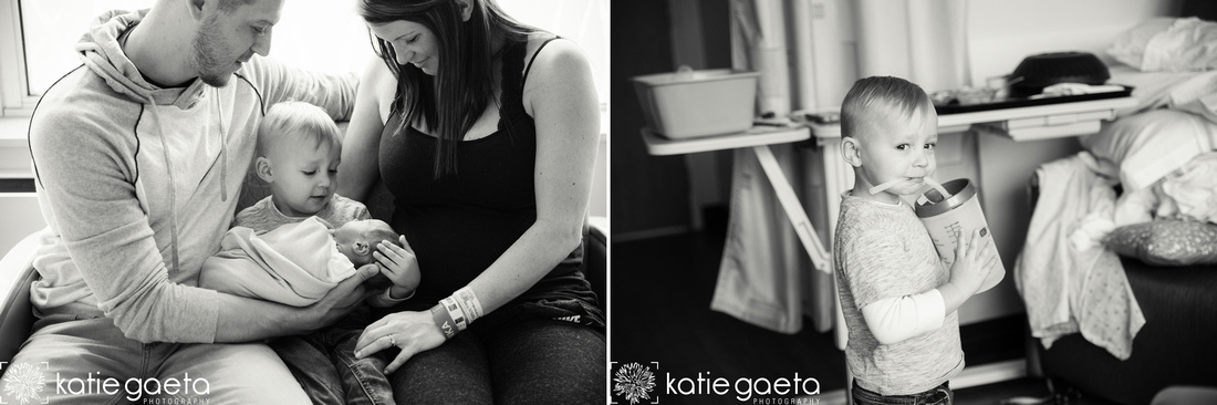 Katie Gaeta Photography Fresh 48 Documentary St. Louis MoBap Hospital Newborn Postpartum Sibling Family Parents